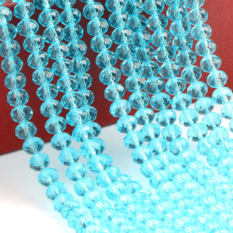 Faceted Lampwork Glass Rondelle Beads - Loose Round Crystal Glass Beads for Jewelry Making - Image 7