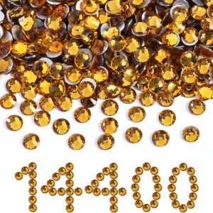 Flatback Rhinestones Bulk, Rhinestones for Nails Crafts Clothes DIY Decoration, Topaz