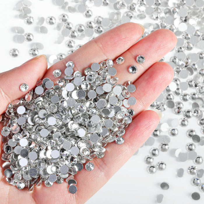 Flatback Rhinestones Bulk, Rhinestones for Nails Crafts Clothes DIY Decoration, Crystal - Image 2