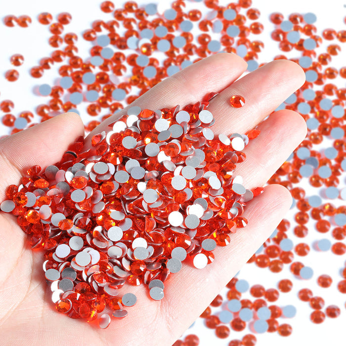 Flatback Rhinestones Bulk, Rhinestones for Nails Crafts Clothes DIY Decoration, Orange - Image 2