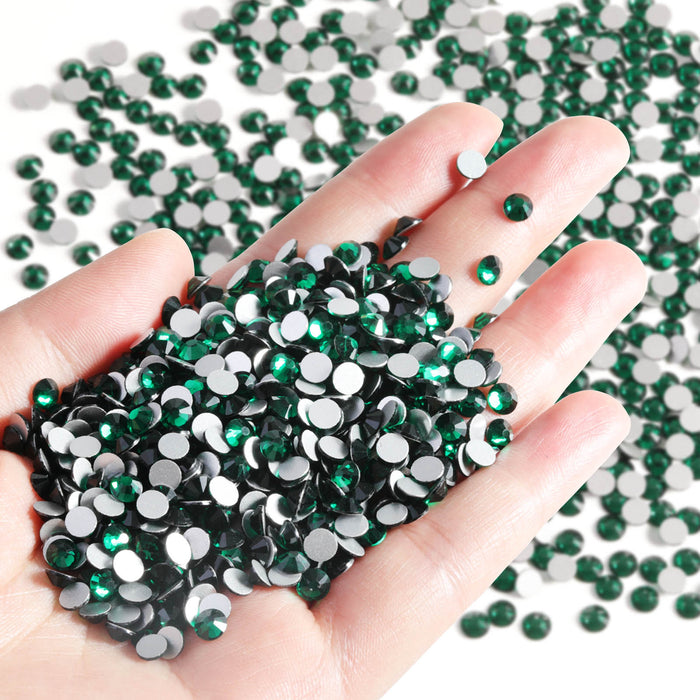 Flatback Rhinestones Bulk, Rhinestones for Nails Crafts Clothes DIY Decoration, Emerald - Image 3