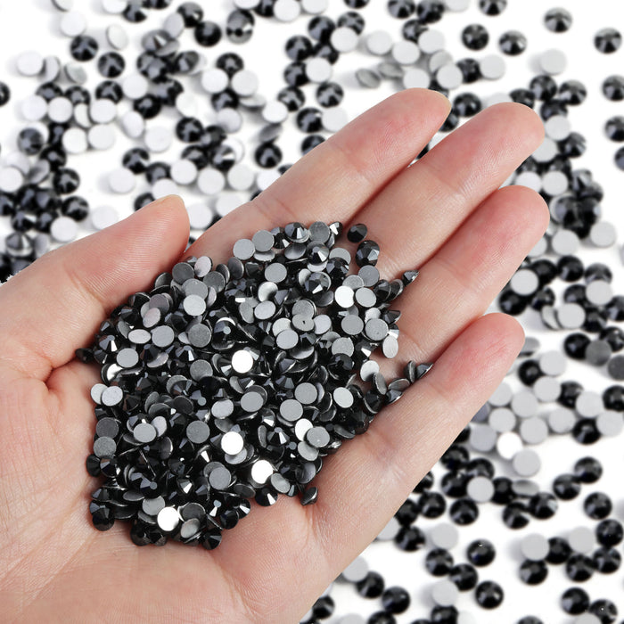 Flatback Rhinestones Bulk, Rhinestones for Nails Crafts Clothes DIY Decoration, Jet Hematite - Image 2