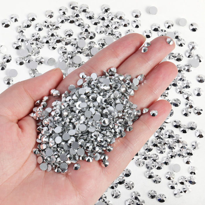 Flatback Rhinestones Bulk, Rhinestones for Nails Crafts Clothes DIY Decoration, Silver Hematite - Image 2