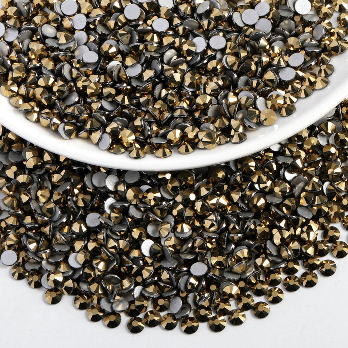 Flatback Rhinestones Bulk, Rhinestones for Nails Crafts Clothes DIY Decoration, Aurum - Image 2