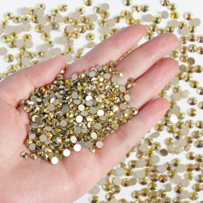Flatback Rhinestones Bulk, Rhinestones for Nails Crafts Clothes DIY Decoration,Metal Sunlight - Image 2