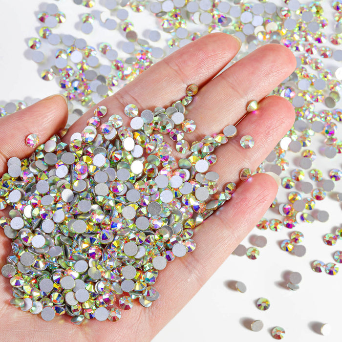 Flatback Rhinestones Bulk, Rhinestones for Nails Crafts Clothes DIY Decoration, Crystal AB - Image 2