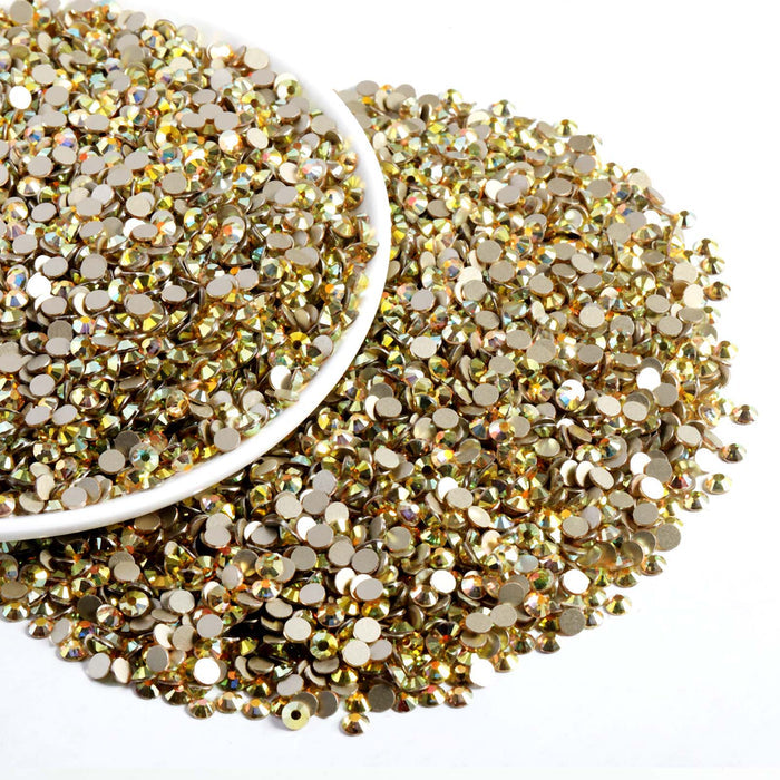 Flatback Rhinestones Bulk, Rhinestones for Nails Crafts Clothes DIY Decoration,Metal Sunlight - Image 3