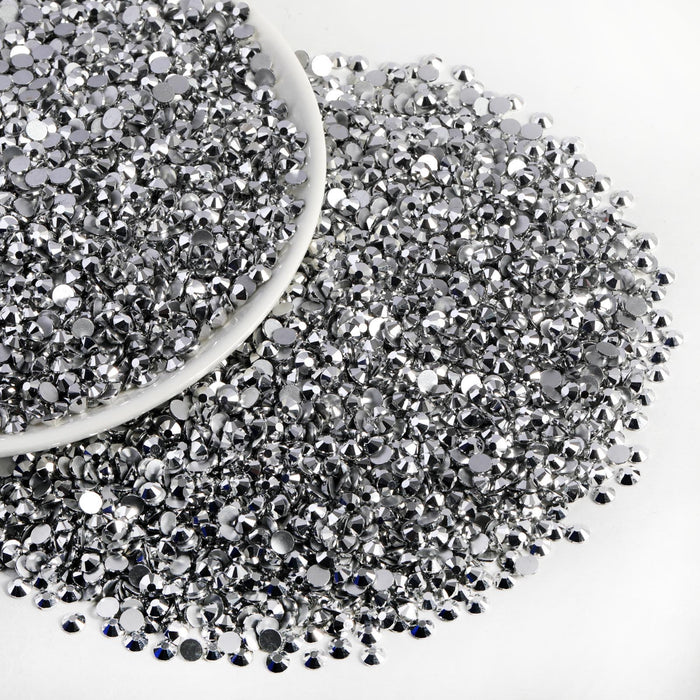 Flatback Rhinestones Bulk, Rhinestones for Nails Crafts Clothes DIY Decoration, Silver Hematite - Image 3