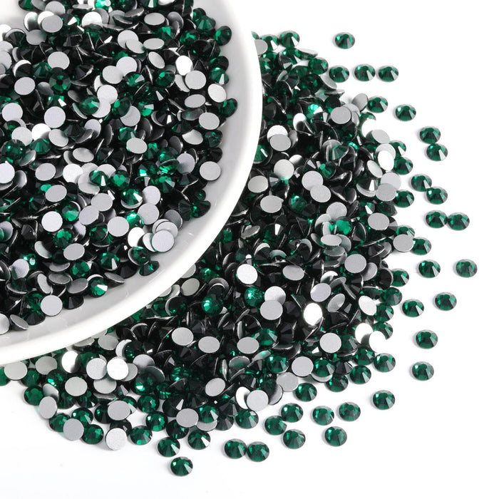 Flatback Rhinestones Bulk, Rhinestones for Nails Crafts Clothes DIY Decoration, Emerald - Image 4