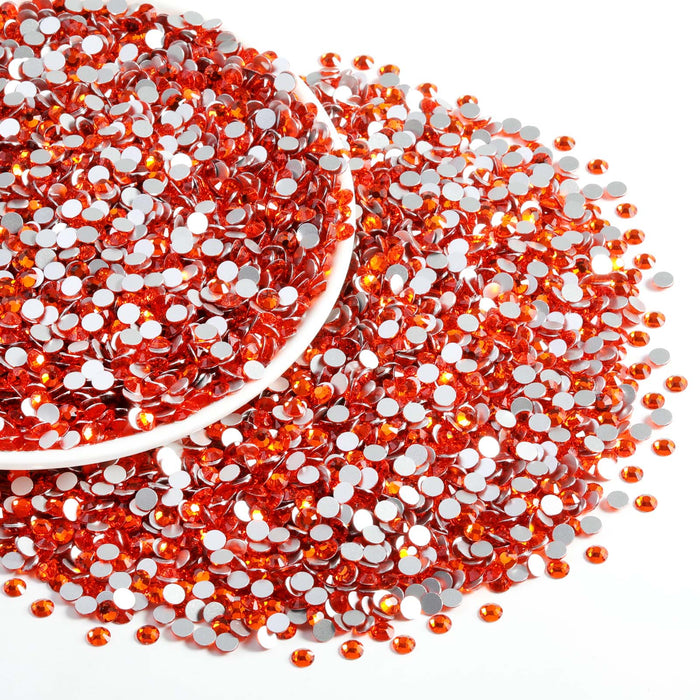 Flatback Rhinestones Bulk, Rhinestones for Nails Crafts Clothes DIY Decoration, Orange - Image 3