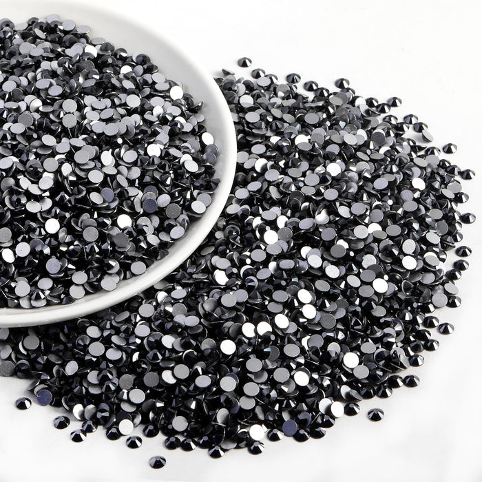 Flatback Rhinestones Bulk, Rhinestones for Nails Crafts Clothes DIY Decoration, Jet Hematite - Image 3