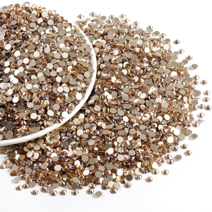 Flatback Rhinestones Bulk, Rhinestones for Nails Crafts Clothes DIY Decoration, Golden Shadow - Image 3