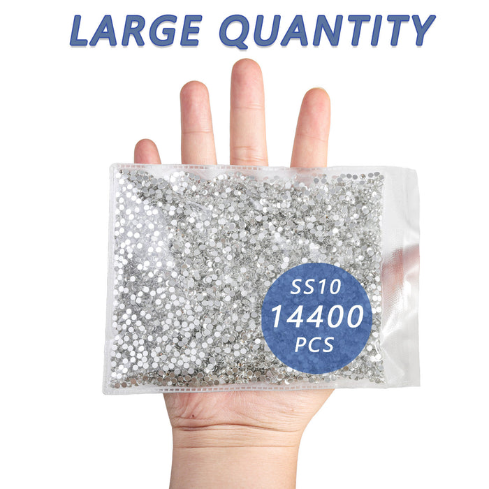 Flatback Rhinestones Bulk, Rhinestones for Nails Crafts Clothes DIY Decoration, Crystal - Image 6