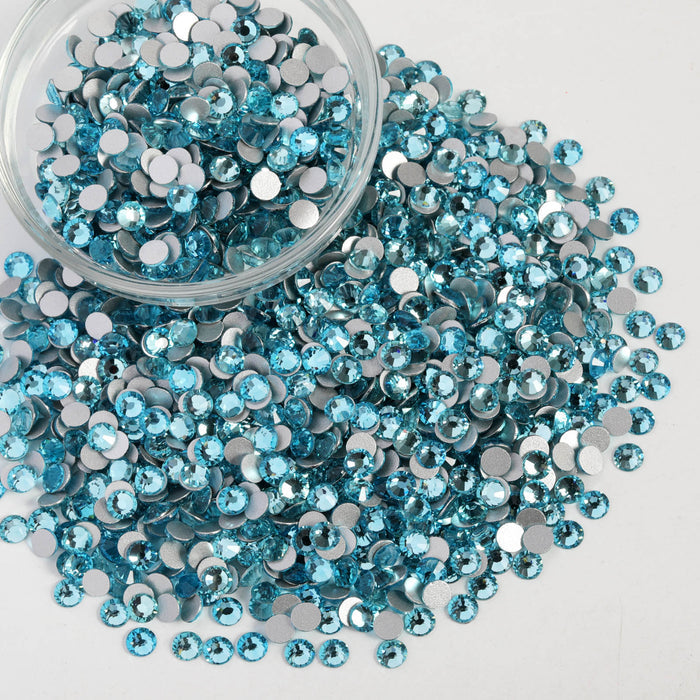 Flatback Rhinestones Bulk, Rhinestones for Nails Crafts Clothes DIY Decoration, Aquamarine - Image 4