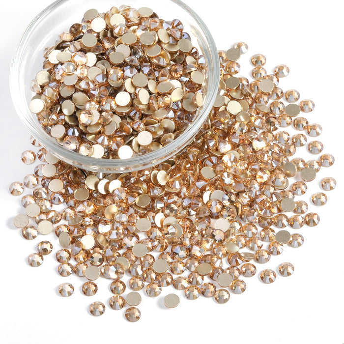 Flatback Rhinestones Bulk, Rhinestones for Nails Crafts Clothes DIY Decoration, Golden Shadow - Image 4