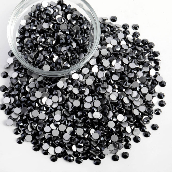 Flatback Rhinestones Bulk, Rhinestones for Nails Crafts Clothes DIY Decoration, Jet Hematite - Image 4