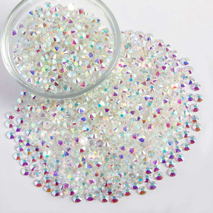 Flatback Rhinestones Bulk, Rhinestones for Nails Crafts Clothes DIY Decoration, TransparentAB - Image 4
