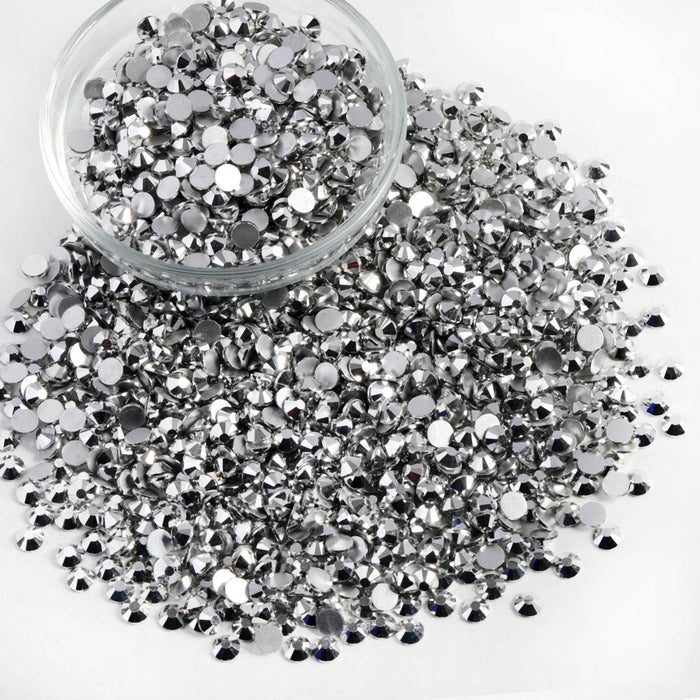 Flatback Rhinestones Bulk, Rhinestones for Nails Crafts Clothes DIY Decoration, Silver Hematite - Image 4