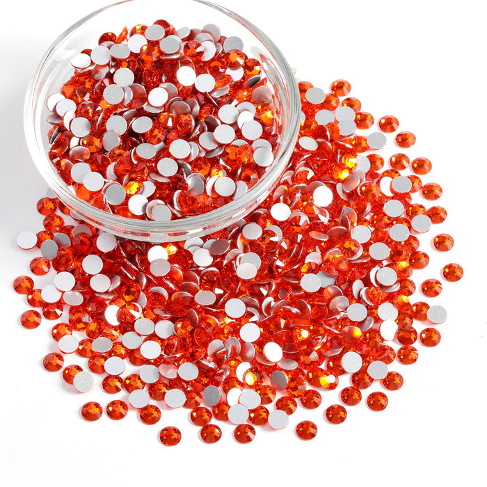 Flatback Rhinestones Bulk, Rhinestones for Nails Crafts Clothes DIY Decoration, Orange - Image 4