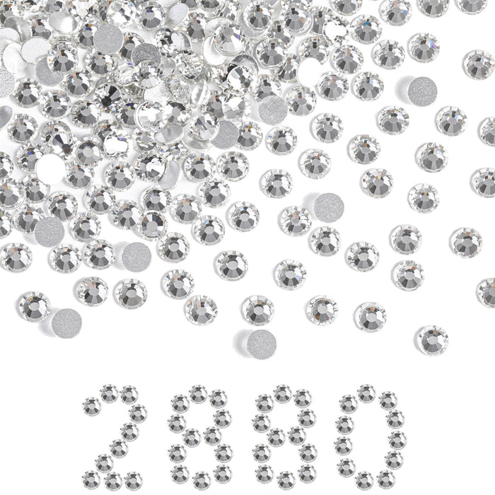 Flatback Rhinestones Bulk, Rhinestones for Nails Crafts Clothes DIY Decoration, Crystal - Image 4