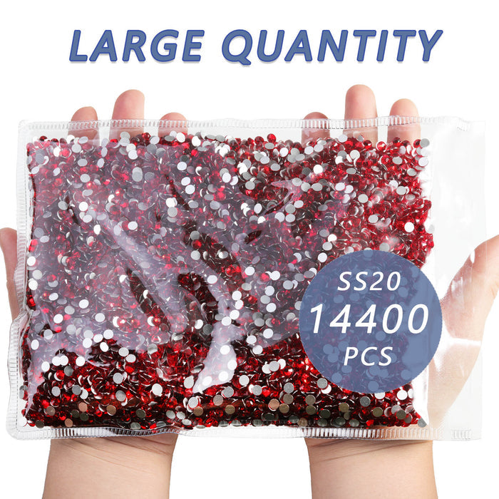 Flatback Rhinestones Bulk, Rhinestones for Nails Crafts Clothes DIY Decoration, Light Siam - Image 5