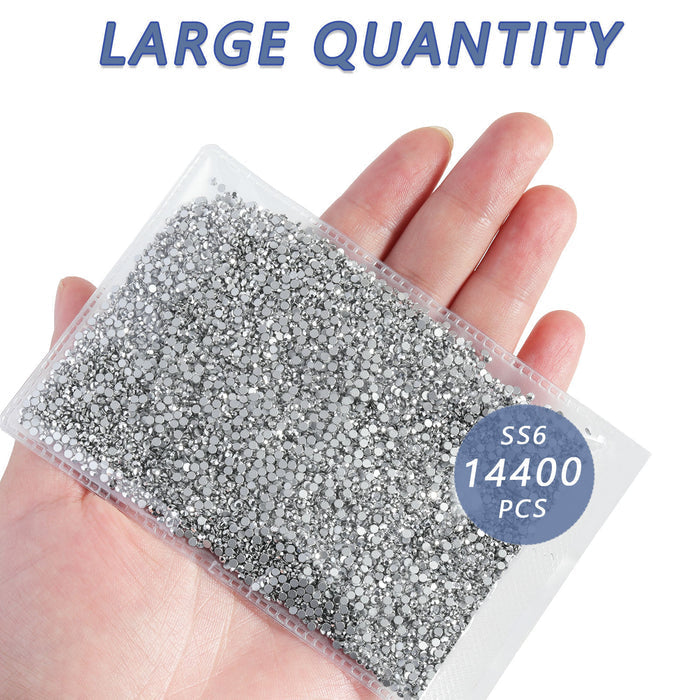 Flatback Rhinestones Bulk, Rhinestones for Nails Crafts Clothes DIY Decoration, Silver Hematite - Image 5