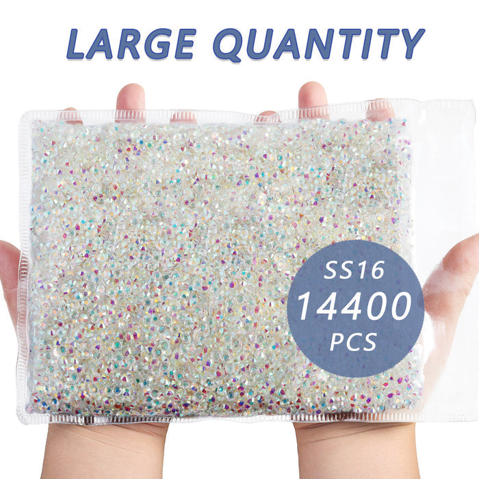 Flatback Rhinestones Bulk, Rhinestones for Nails Crafts Clothes DIY Decoration, TransparentAB - Image 7