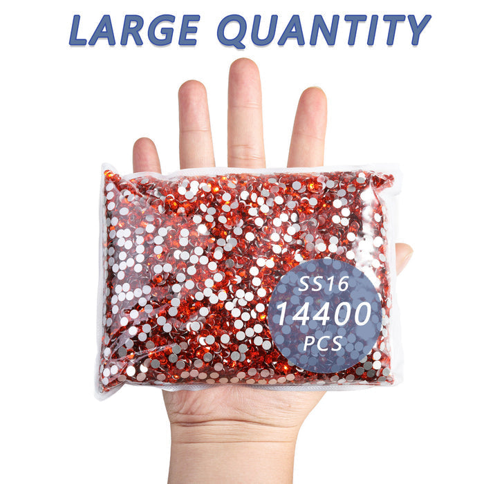 Flatback Rhinestones Bulk, Rhinestones for Nails Crafts Clothes DIY Decoration, Orange - Image 6