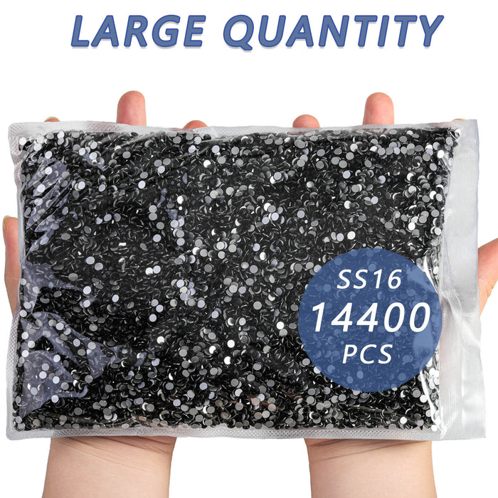 Flatback Rhinestones Bulk, Rhinestones for Nails Crafts Clothes DIY Decoration, Jet Black - Image 7