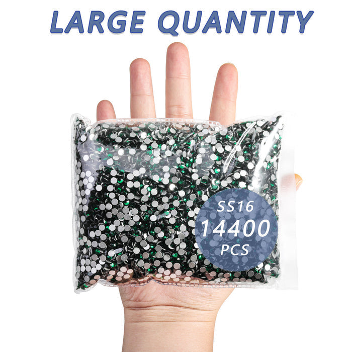 Flatback Rhinestones Bulk, Rhinestones for Nails Crafts Clothes DIY Decoration, Emerald - Image 7