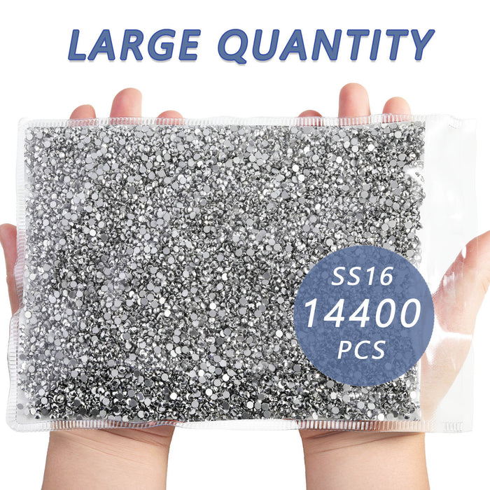 Flatback Rhinestones Bulk, Rhinestones for Nails Crafts Clothes DIY Decoration, Silver Hematite - Image 7