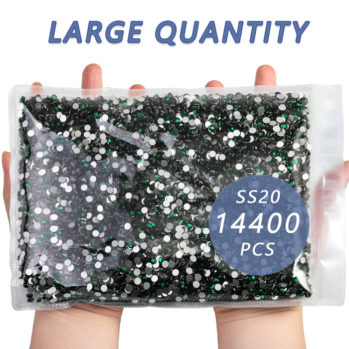 Flatback Rhinestones Bulk, Rhinestones for Nails Crafts Clothes DIY Decoration, Emerald - Image 8