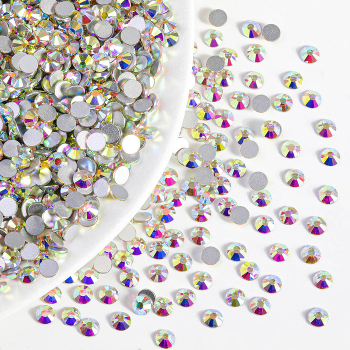 Flatback Rhinestones Bulk, Rhinestones for Nails Crafts Clothes DIY Decoration, Crystal AB - Image 4