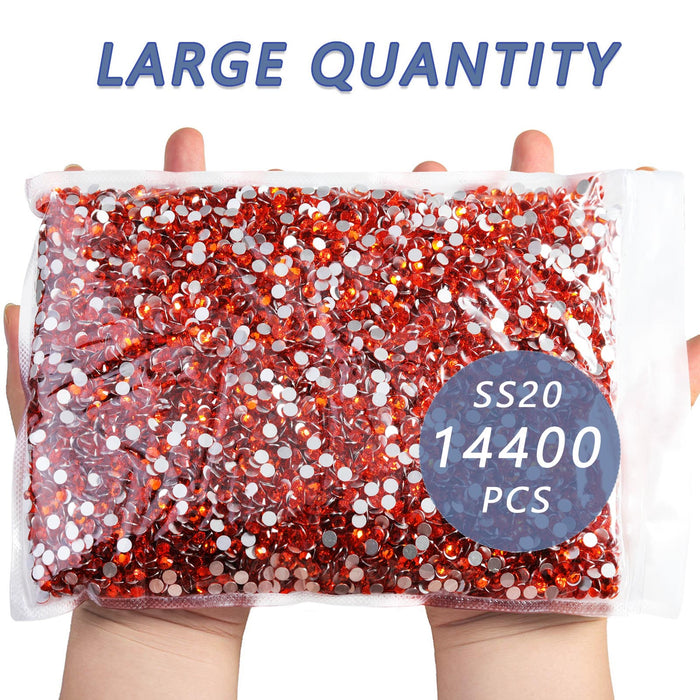 Flatback Rhinestones Bulk, Rhinestones for Nails Crafts Clothes DIY Decoration, Orange - Image 7