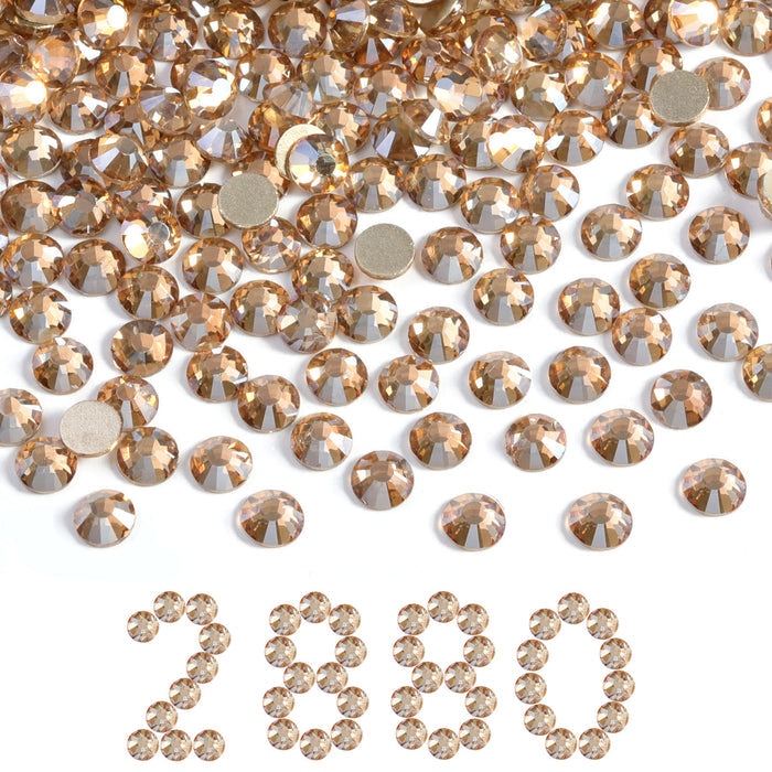 Flatback Rhinestones Bulk, Rhinestones for Nails Crafts Clothes DIY Decoration, Golden Shadow - Image 7