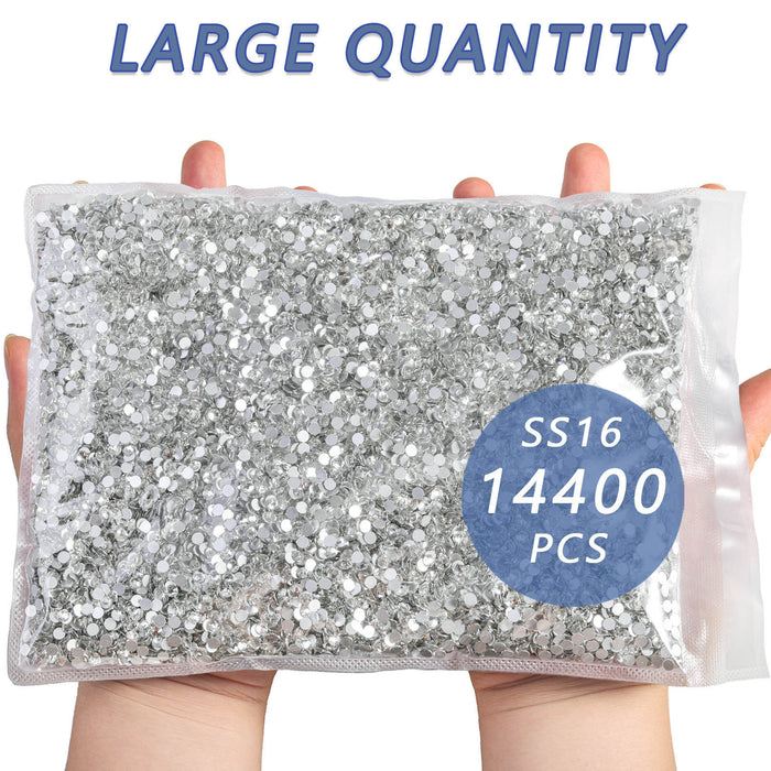 Flatback Rhinestones Bulk, Rhinestones for Nails Crafts Clothes DIY Decoration, Crystal - Image 8