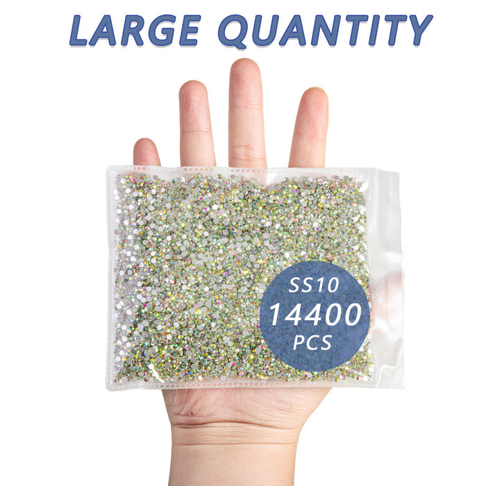 Flatback Rhinestones Bulk, Rhinestones for Nails Crafts Clothes DIY Decoration, Crystal AB - Image 8