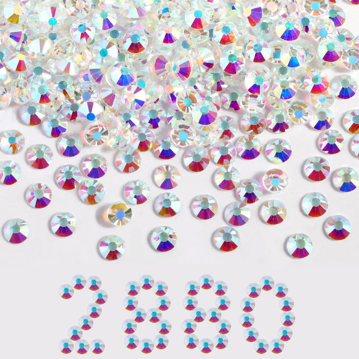 Flatback Rhinestones Bulk, Rhinestones for Nails Crafts Clothes DIY Decoration, TransparentAB - Image 5