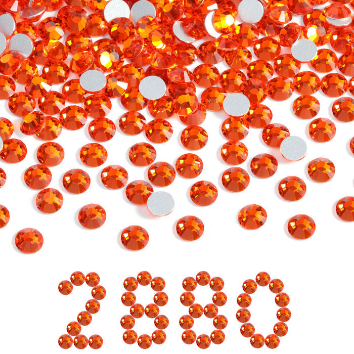 Flatback Rhinestones Bulk, Rhinestones for Nails Crafts Clothes DIY Decoration, Orange - Image 8