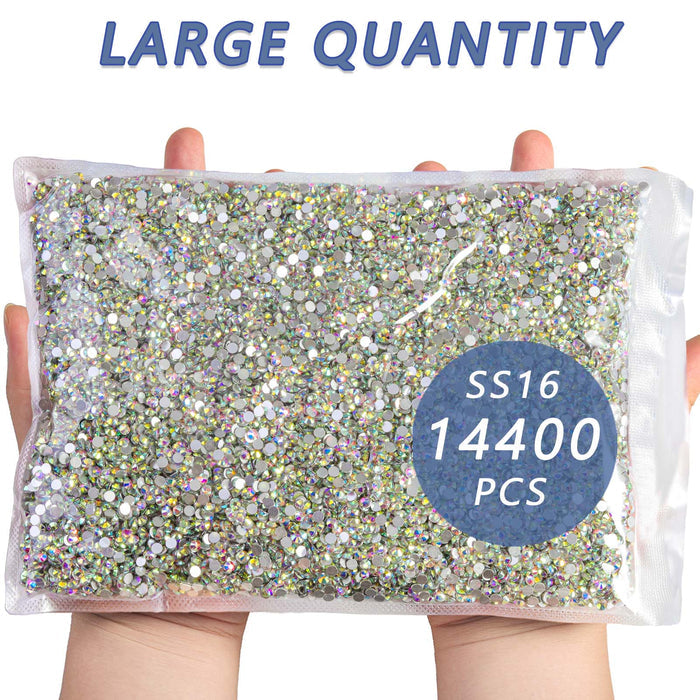 Flatback Rhinestones Bulk, Rhinestones for Nails Crafts Clothes DIY Decoration, Crystal AB - Image 6