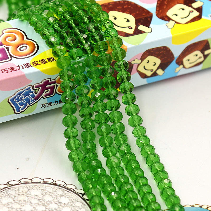 Glass Facetted Beads Lampwork Loose Round Glass Crystal Glass Rondelle Loose Beads - Image 12