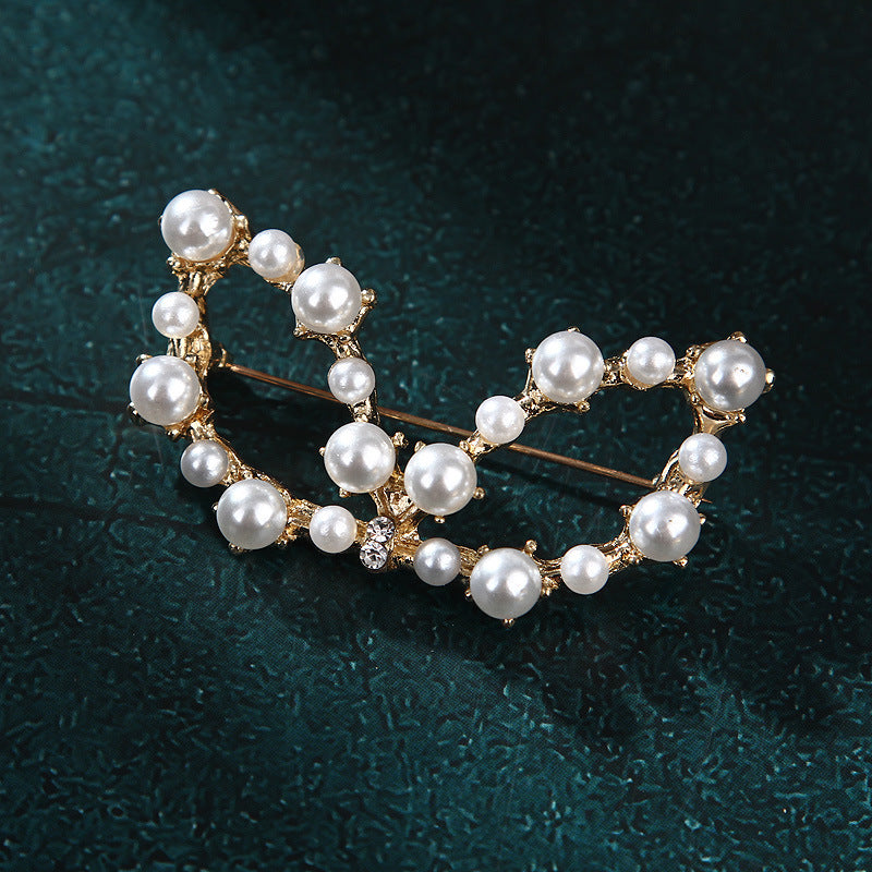Korea style full pearl swan rhinestone flower brooch pin -women's fashion accessories - Image 35