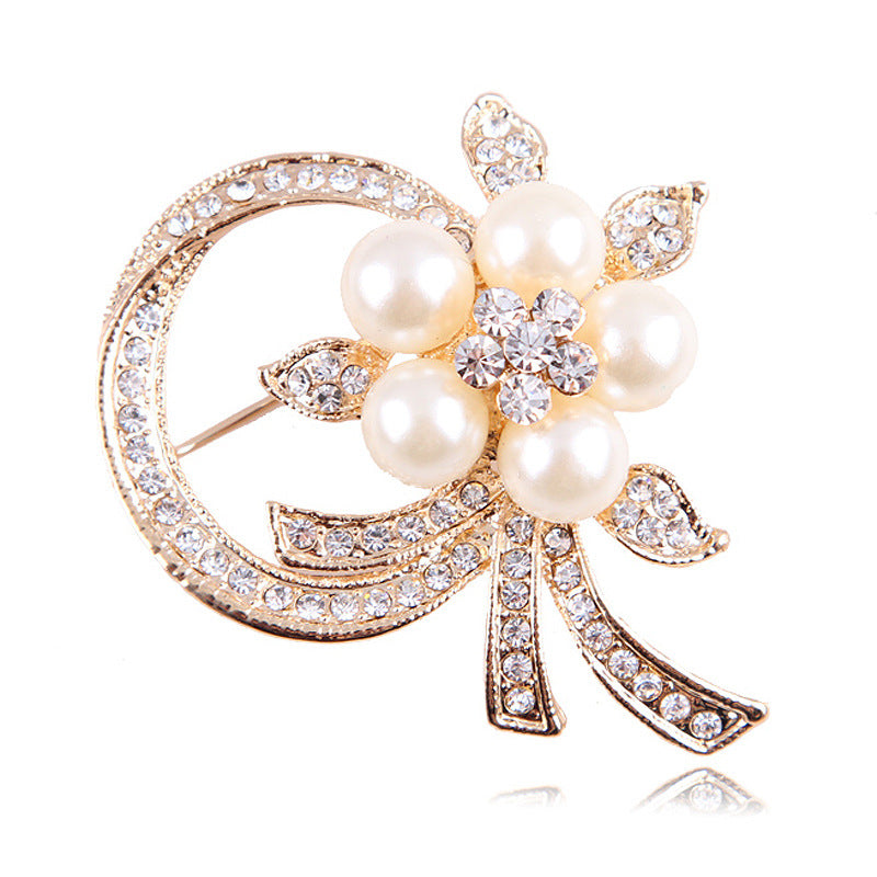 Korea style full pearl swan rhinestone flower brooch pin -women's fashion accessories - Image 5
