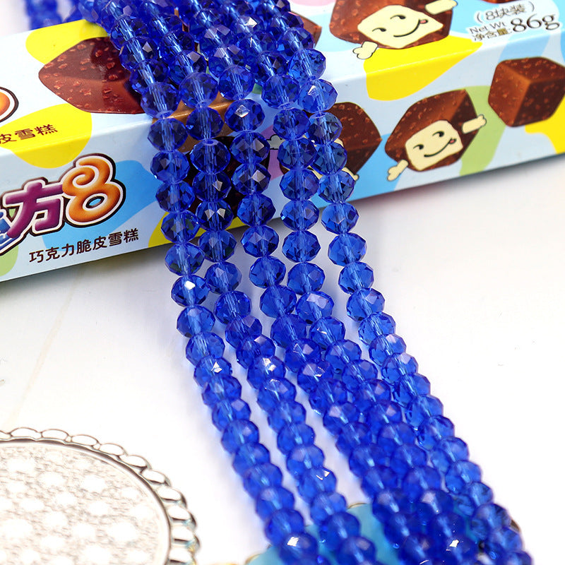 Glass Facetted Beads Lampwork Loose Round Glass Crystal Glass Rondelle Loose Beads - Image 15