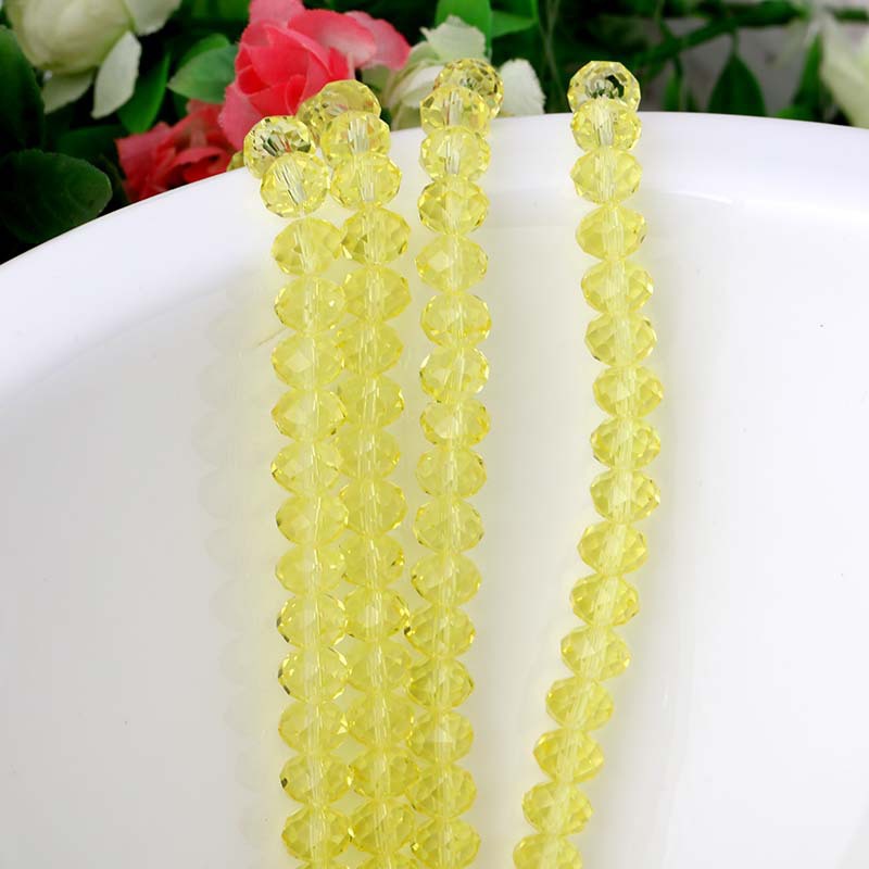 Glass Facetted Beads Lampwork Loose Round Glass Crystal Glass Rondelle Loose Beads - Image 17