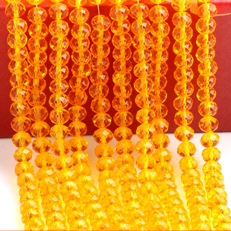 Glass Facetted Beads Lampwork Loose Round Glass Crystal Glass Rondelle Loose Beads - Image 18
