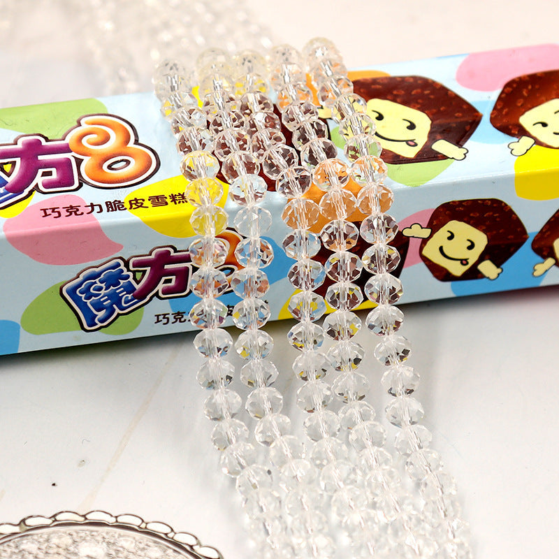 Glass Facetted Beads Lampwork Loose Round Glass Crystal Glass Rondelle Loose Beads - Image 3