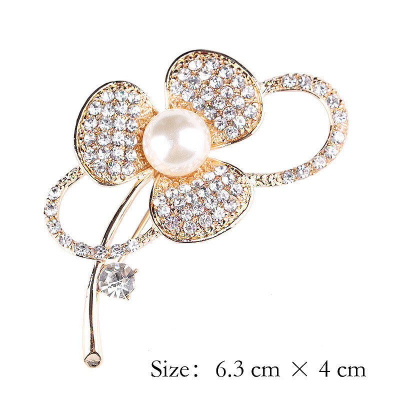 Korea style full pearl swan rhinestone flower brooch pin -women's fashion accessories - Image 53