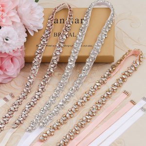 Elegant Rhinestone Waist Cincher 863, Sparkling Crystal Bridal Belt for Wedding Dress, Bride, Maid Photo Shoot Accessories