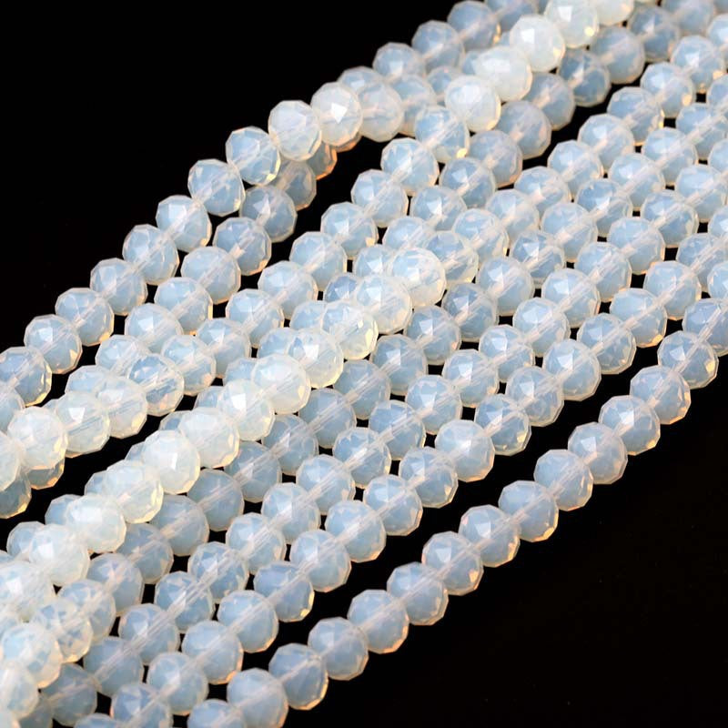 Faceted Lampwork Glass Rondelle Beads - Loose Round Crystal Glass Beads for Jewelry Making - Image 11